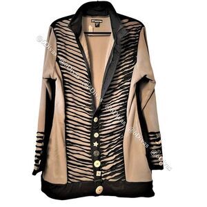 COTTON Fleece Jacket Blazer Coat 𝅺Beige Grey Bone Button JACKET- NEW